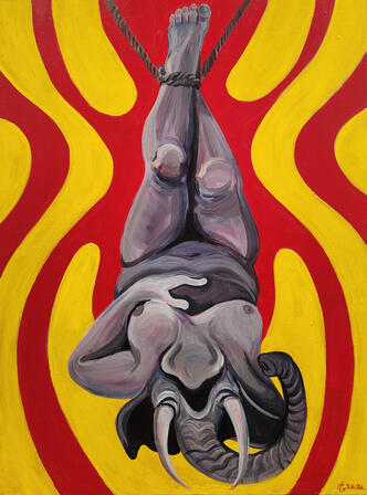 Heartbreak Humiliation (2026), 40 in x 30 in, acrylic paint on canvas