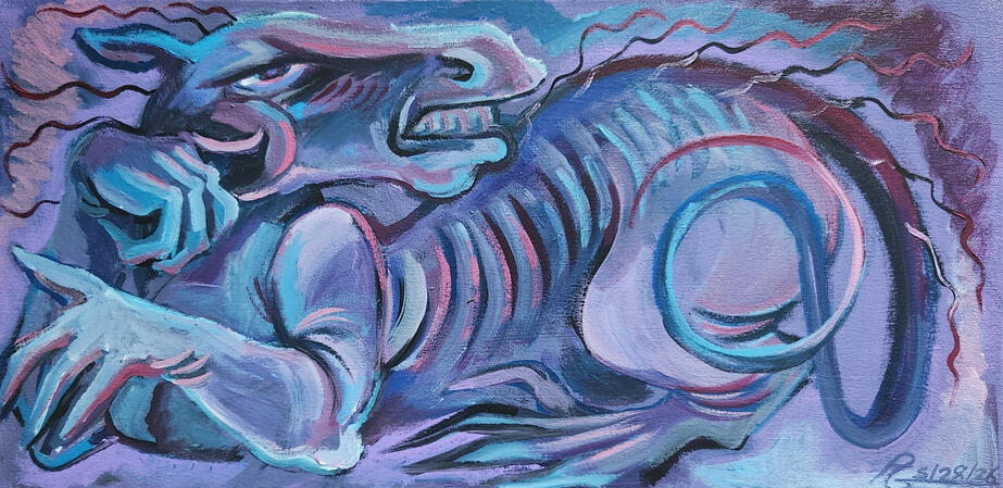 Eminence (2026), 12 in x 24 in, acrylic paint on canvas