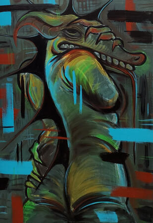 Body Of Acceptance (2025), 24in x 36 in, acrylic paint on canvas