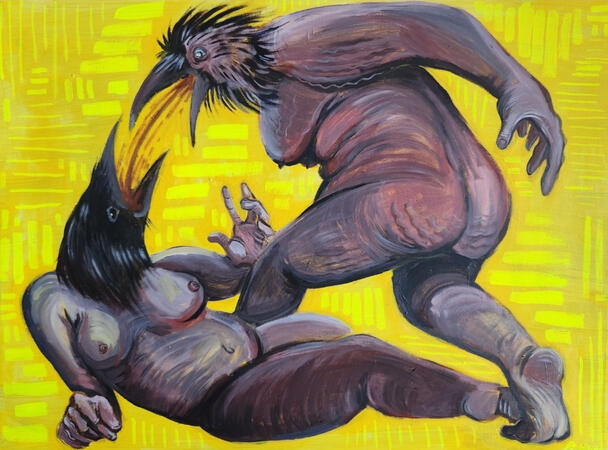 Still a Mama's Girl (2026), 40 in x 30 in, acrylic paint on canvas